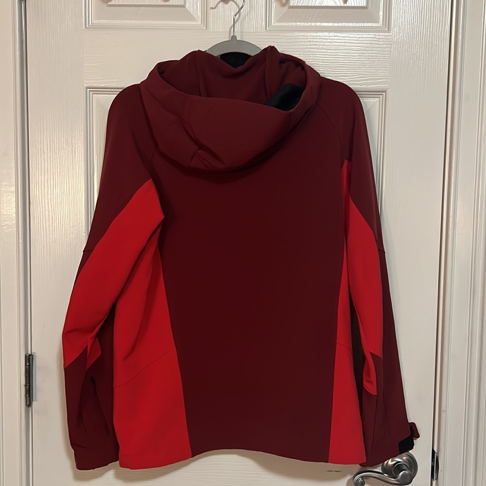 Solaris Mens Red Full Zip Hooded Red Rain Jacket Size S - Picture 2 of 4